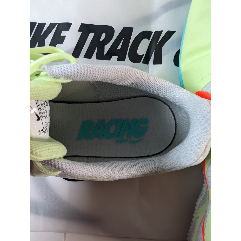 Nike Zoom Rival S 9 Track Spikes Lime Green Orange Teal Men Size 14 - Picture 7 of 12